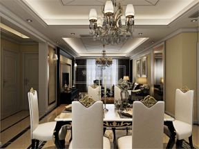 中金海棠湾欧式112平三居室餐厅装修案例