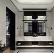 高端样板房卫生间洗手台镜子设计图片