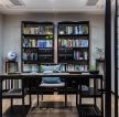 2023中式古典高端样板房室内书桌书柜设计图