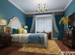 华普城110平美式风格卧室装饰图