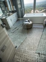 2023家庭浴室玻璃推拉门设计图片