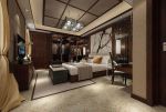 新中式风格140㎡三居卧室吊顶装修效果图