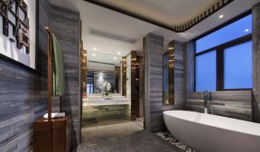 东南亚风格140平三居室卫生间浴缸装修图片