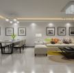 2023现代简约风格100平米三居客厅沙发墙装潢效果图