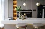 现代北欧风格139平米三居厨房吧台椅设计图片