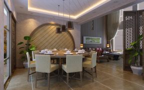 南山雅苑128平米三居室中式风格餐厅装修效果图