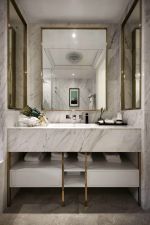 现代轻奢风格170平三居室卫生间洗手池设计图片