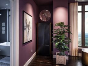 2023时尚紫色系卧室背景墙设计图片