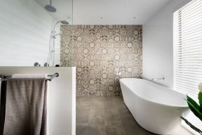 2020卫生间浴缸设计图 卫生间背景墙效果图 