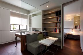 台式风格单身公寓室内书房装修效果图