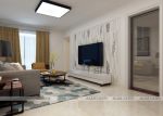 2023现代简约三居室客厅电视墙面装修效果图