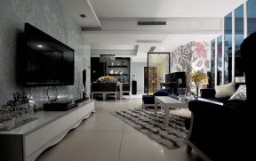 现代简约风格141㎡四居室客厅设计图片