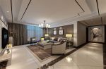 新中式风格280平复式客厅沙发墙装修效果图