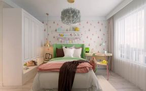 轻奢现代风格110㎡二居儿童卧室装修效果图