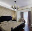 美式风格家装卧室实木床设计效果图片