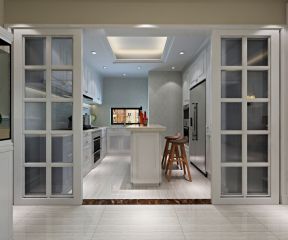 SR国际新城现代简约120平三居室厨房装修案例