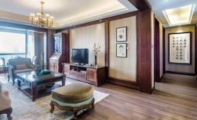 中式风格家装客厅实木电视柜设计图片赏析