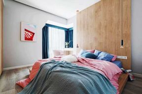 2020个性卧室装修图片 个性卧室图片 2020卧室木质背景墙效果图