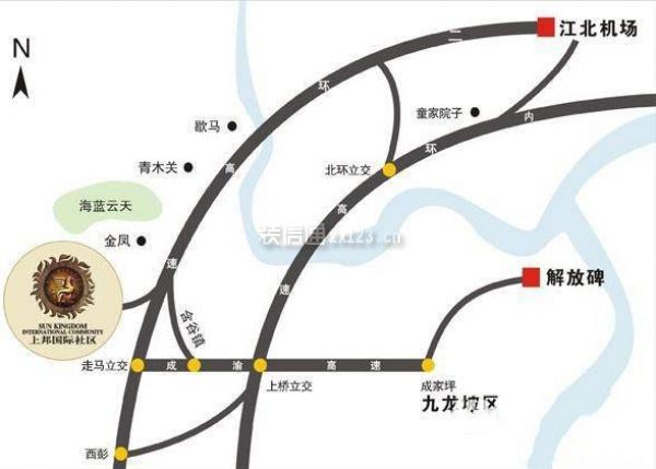重庆上邦国际社区交通图