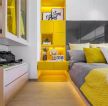 现代风格loft公寓卧室床头柜设计实景图片