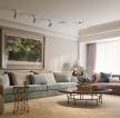 简约欧式风格大平层客厅沙发墙设计图片