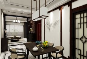 新中式风格166平方米三居餐厅餐椅装修效果图