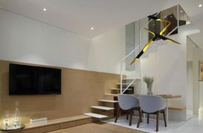 loft公寓电视墙简单设计实景图片