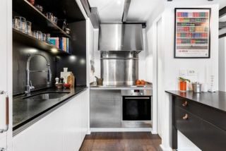 欧式风格loft公寓厨房装修设计实景图片