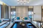 140平米三居室现代中式风格客厅沙发设计图片