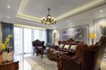 杭州别墅大宅家庭客厅真皮沙发设计效果图