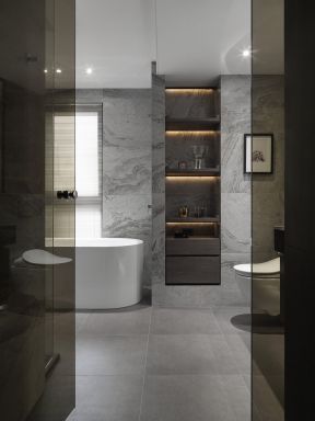 简约现代风格141平三居室卫浴间设计图