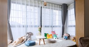 86平北歐兩居室室內(nèi)飄窗窗臺(tái)裝修圖片