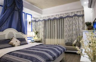 杭州地中海风格别墅大宅卧室设计图片