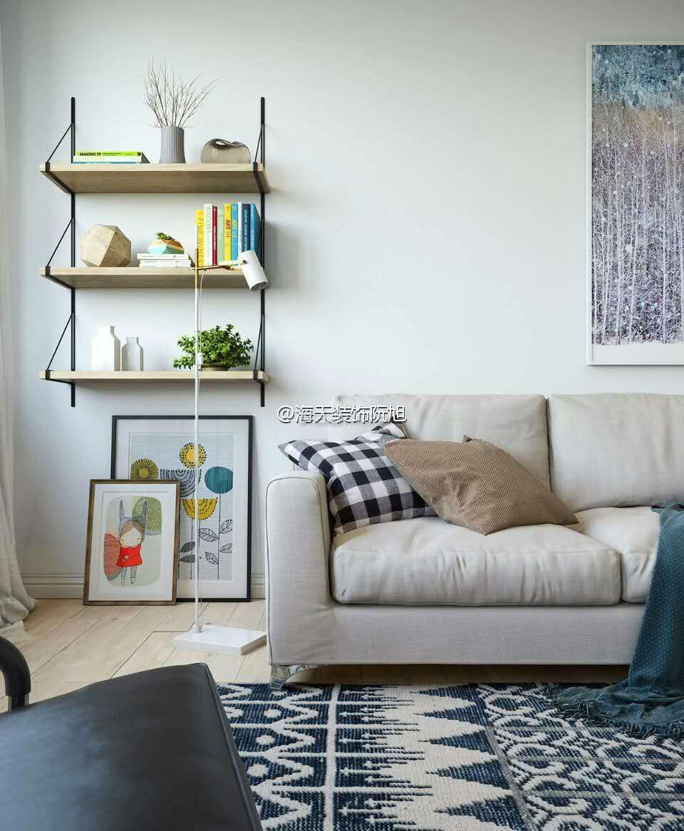 北欧风格120平米三居室客厅沙发设计图片