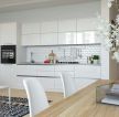 北欧风格120平米三居室厨房白色橱柜设计图片