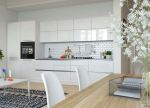 北欧风格120平米三居室厨房白色橱柜设计图片