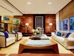 现代新中式风格130平小复式客厅沙发装修图片