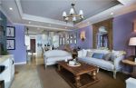 120平米美式风格客厅实木茶几装修案例欣赏