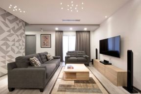 客厅电视柜现代 客厅电视柜装修 2020灰色沙发效果图 灰色沙发图