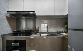 现代中式风格139平米三居室厨房装修实景图