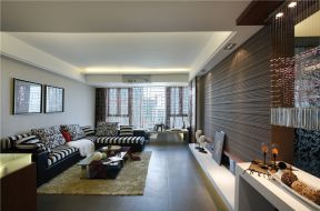 现代简约风格100平方米二居客厅茶几装修实景图