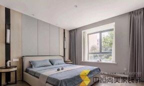 中国铁建·西派国际128㎡新中式三居室卧室效果图