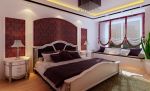 欧式风格140平米家庭卧室床头柜装修效果图