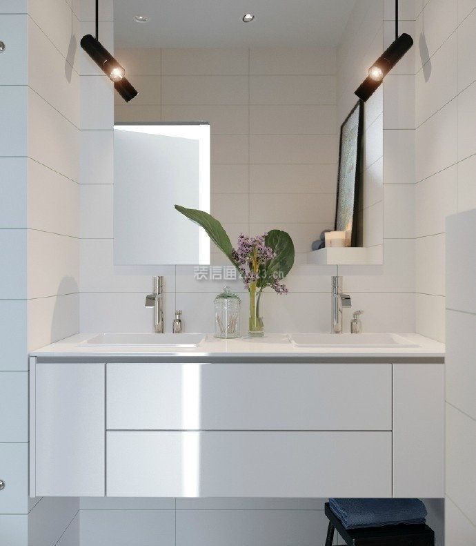 简约风格85平两居室卫生间设计效果图片