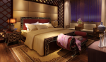 新中式风格280平米别墅卧室床头灯装修效果图