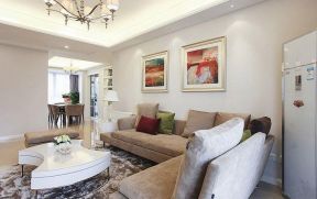 139平米现代简约风格三居客厅沙发搭配图片