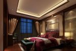 110平三居中式风格家庭卧室窗帘图片