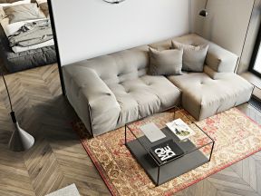极简风格60平米小户型客厅茶几设计图片
