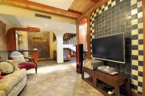 泸州鹭岛国际美式330平别墅客厅装修案例