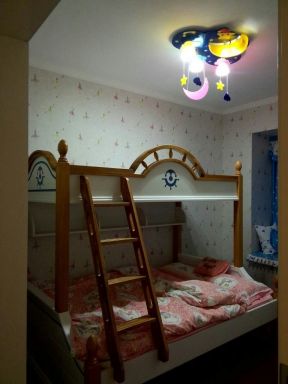 地中海风格小三居儿童房间高低床设计图